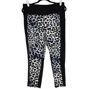 Rise by Lularoe Black animal print leggings sz 1X activewear